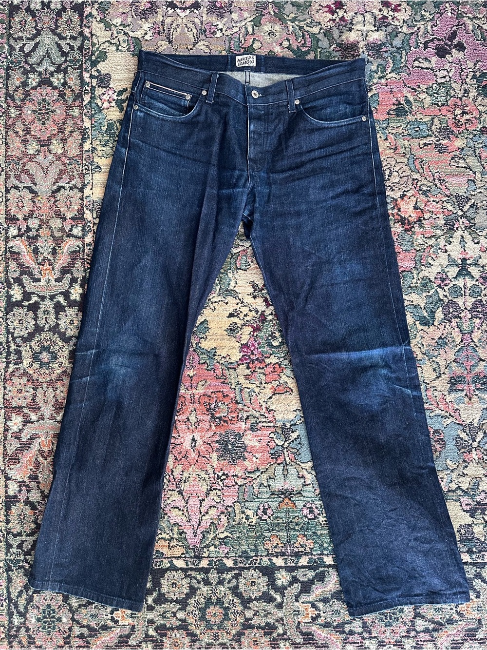 Naked & Famous Selvedge Denim Dark Blue Straight Jeans